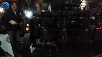 玻璃水杯果汁杯杯口火切割過(guò)程